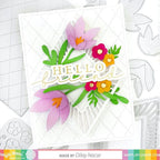 Waffle Flower LAYERED CROCUS Dies 421242 hello friend