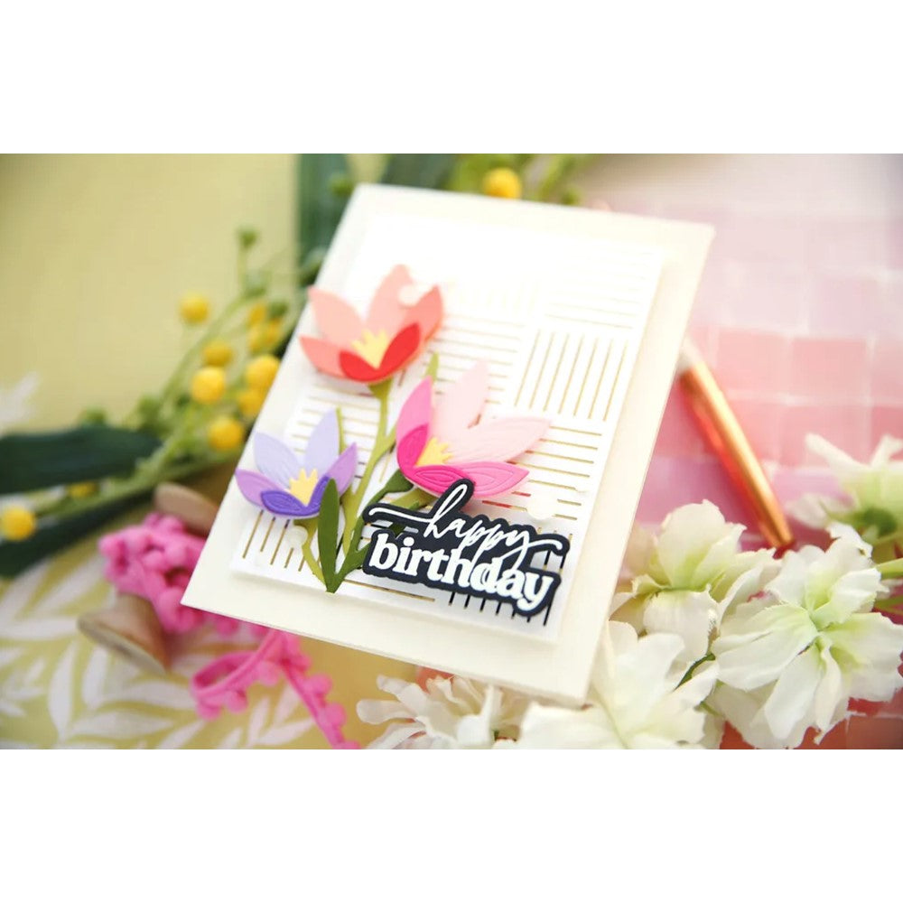 Waffle Flower LAYERED CROCUS Dies 421242 birthday
