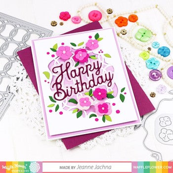 Waffle Flower ORGANIC FRAME Dies 421246 birthday