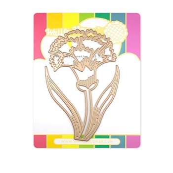 Waffle Flower SKETCHED CARNATION Hot Foil Plate 421224