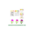 Waffle Flower SKETCHED CARNATION Clear Stamps 421221 layers