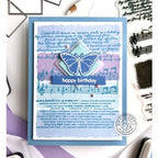 Hero Arts Clear Stamps BACKGROUND TEXTURE STRIPS CM685 butterfly