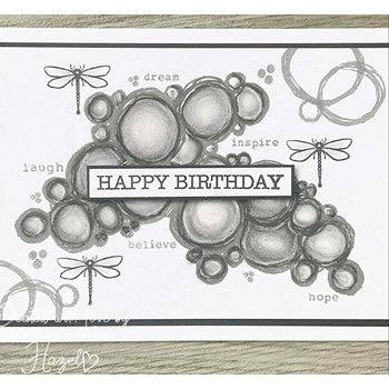 Julie Hickey Designs CIRCLES MEDLEY Clear Stamps DS-HE-1030 happy birthday