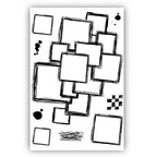 Julie Hickey Designs SQUARES MEDLEY Clear Stamps DS-HE-1029