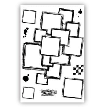 Julie Hickey Designs SQUARES MEDLEY Clear Stamps DS-HE-1029
