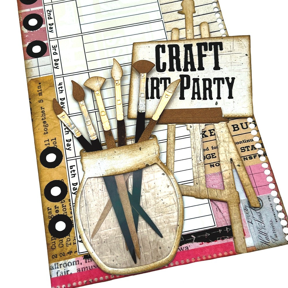 Elizabeth Craft Designs ART PARTY Get Creative Planner Essentials 59 Dies 2011 brushes