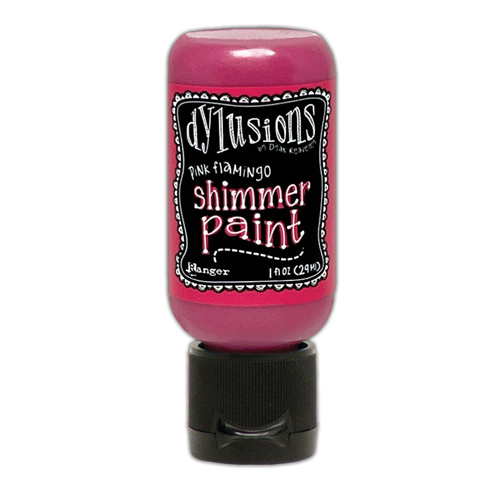 Ranger Dylusions 1oz PINK FLAMINGO Shimmer Paint dyu81449