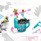 Pretty Pink Posh PARTY SWIRLS Clay Confetti candles