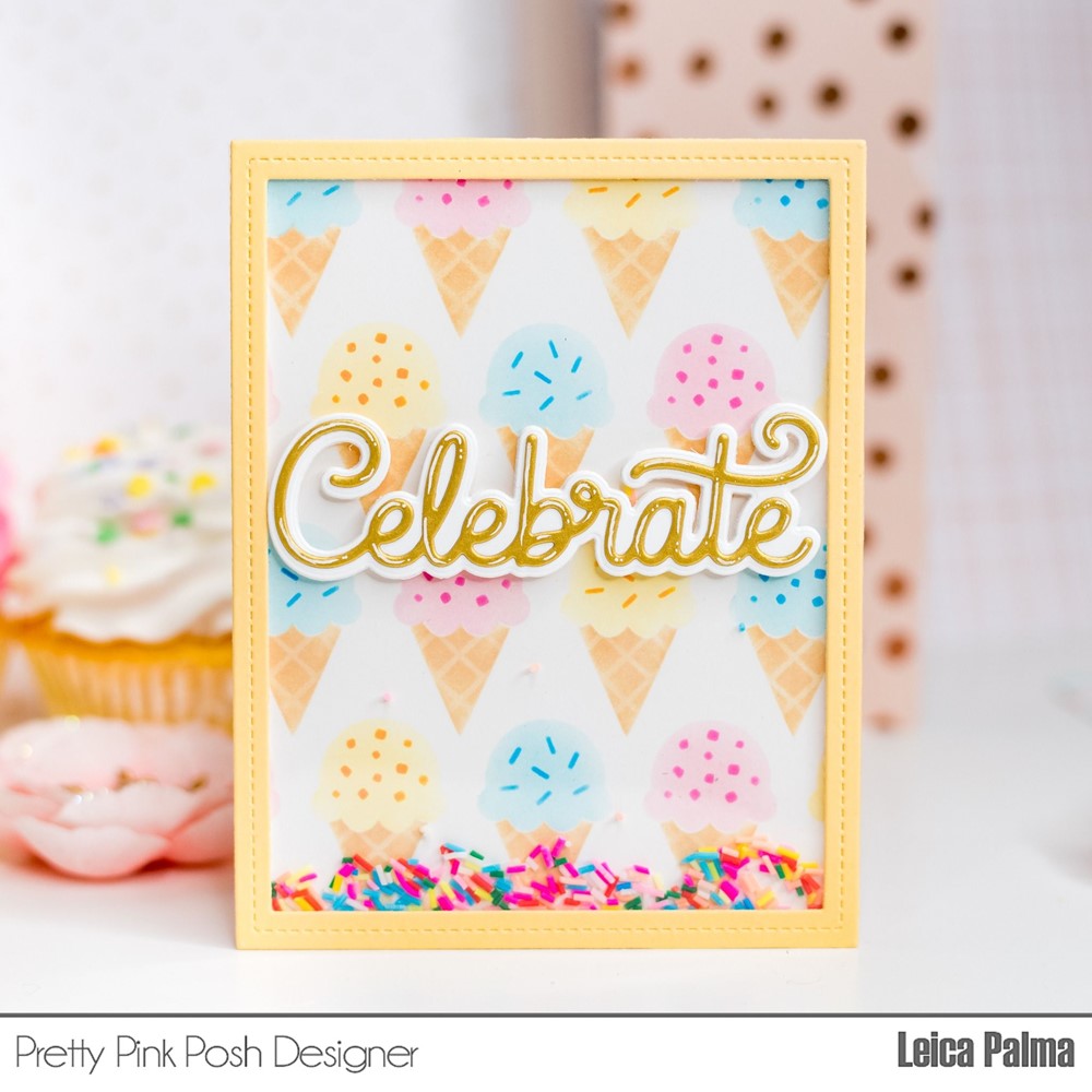 Pretty Pink Posh LAYERED ICE CREAM CONES Stencils celebrate