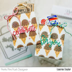 Pretty Pink Posh LAYERED ICE CREAM CONES Stencils chocolate