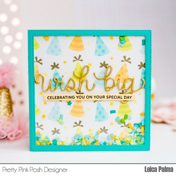 Pretty Pink Posh WISH BIG Die party hats