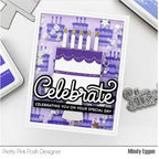 Pretty Pink Posh LARGE CELEBRATE SHADOW Dies purple
