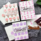 Pretty Pink Posh LARGE CELEBRATE SHADOW Dies ice cream