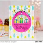 Pretty Pink Posh BIRTHDAY SENTIMENTS Clear Stamps tag