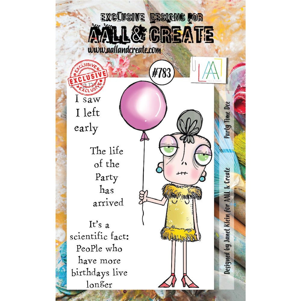 AALL & Create PARTY TIME DEE A7 Clear Stamps aall783