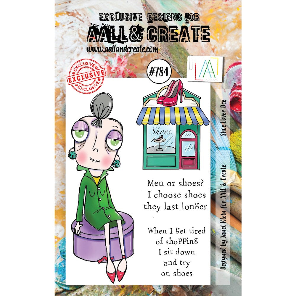 Products AALL & Create SHOE LOVER DEE A7 Clear Stamps aall784