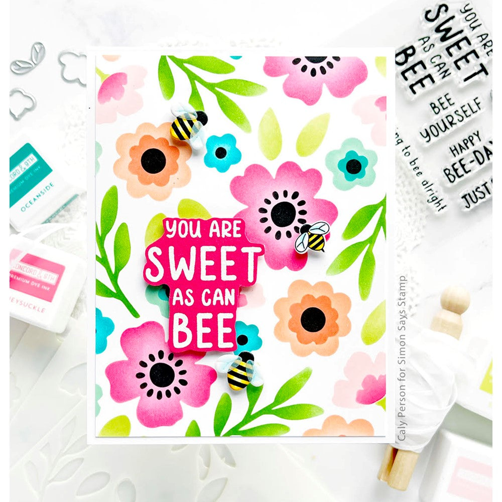 Concord & 9th SWEET BEE Clear Stamps 11759 sweet as can bee floral card | color-code:ALT01