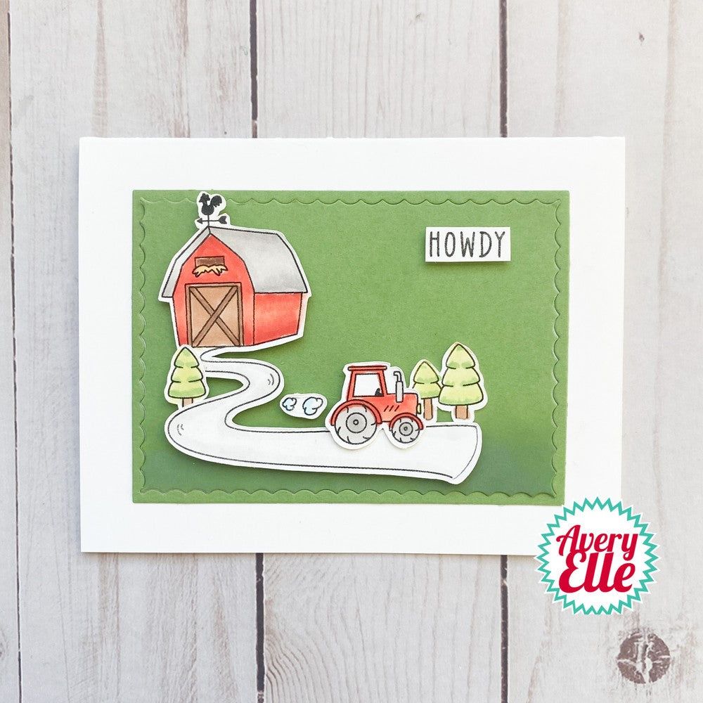 Avery Elle Clear Stamps HOWDY ST-23-07 tractor