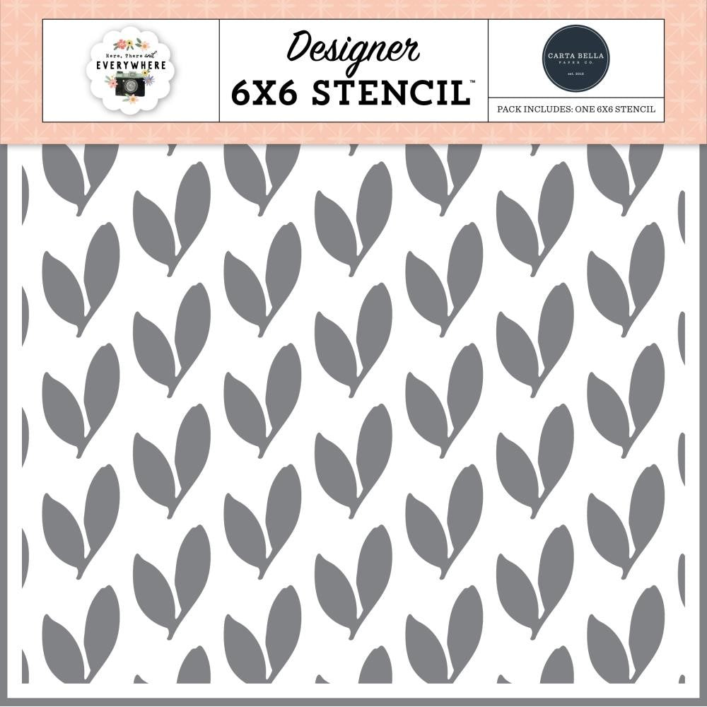 Carta Bella LOVELY LEAVES 6 x 6 Stencil cbhte308035