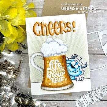 Whimsy Stamps BREWSKIS Clear Stamps CWSD152a frothy