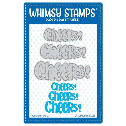 Whimsy Stamps CHEERS WORD Dies WSD176