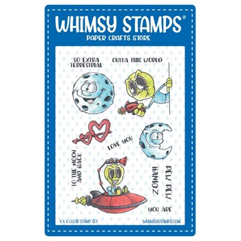 Whimsy Stamps EXTRA TERRESTRIAL Clear Stamps DP1107