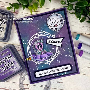 Whimsy Stamps EXTRA TERRESTRIAL Clear Stamps DP1107 stars