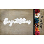 Paper Rose CONGRATULATIONS LARGE Die 28924