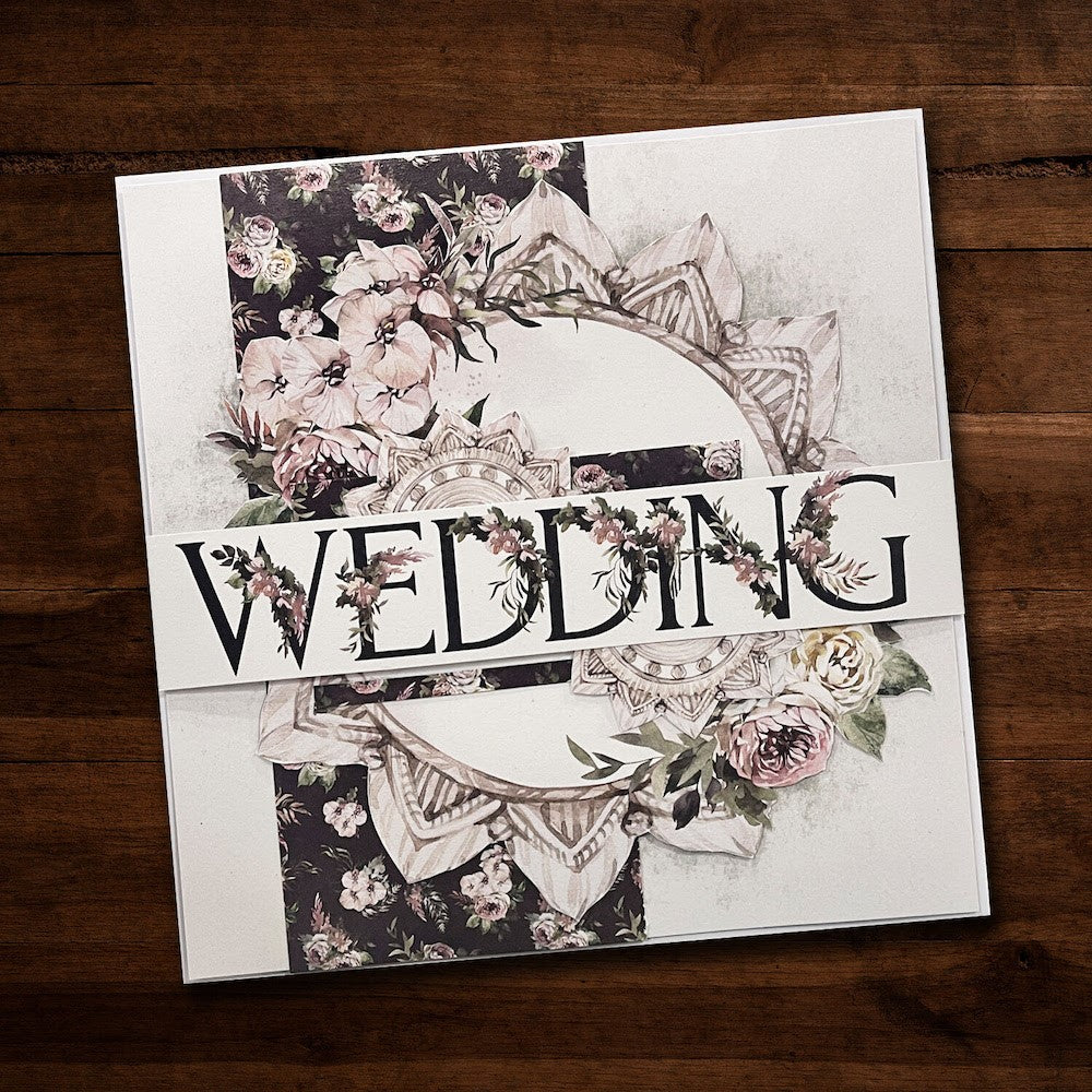 Paper Rose BOHO WEDDING 6x6 Paper 29122 floral wedding card