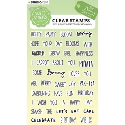 Studio Light Quotes Small Some Bunny Sweet Stories Clear Stamps slssstamp419