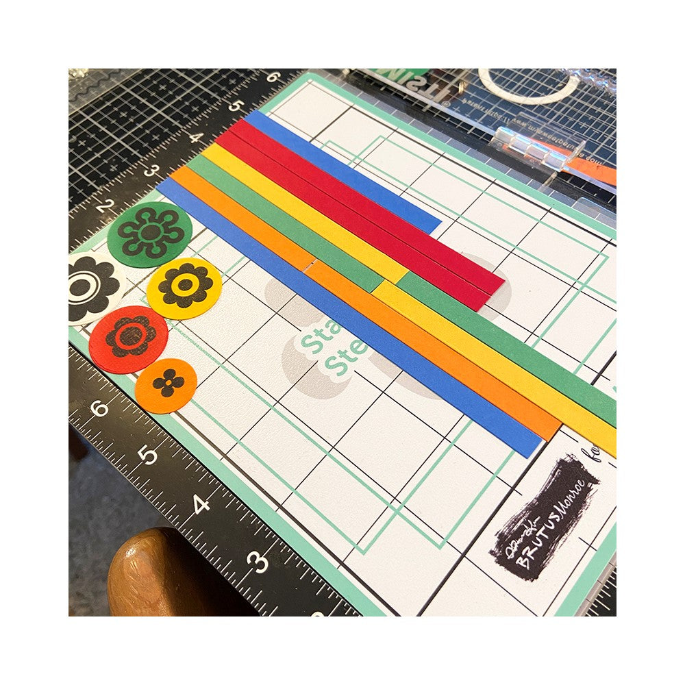 Stamp and Stencil Mat with Happy Hello stamp set | color-code:ALT04
