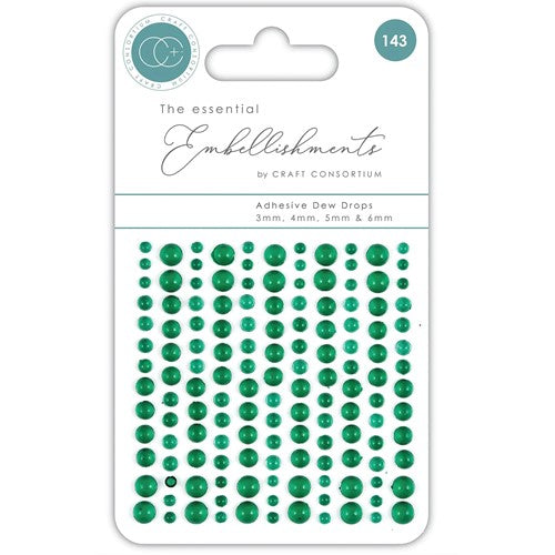 Craft Consortium The Essential Embellishments Green Adhesive Dewdrops CEDROP006