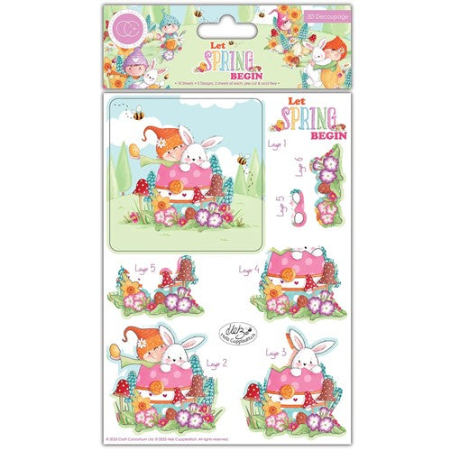 Craft Consortium Let Spring Begin 3D Decoupage CCDPAK012