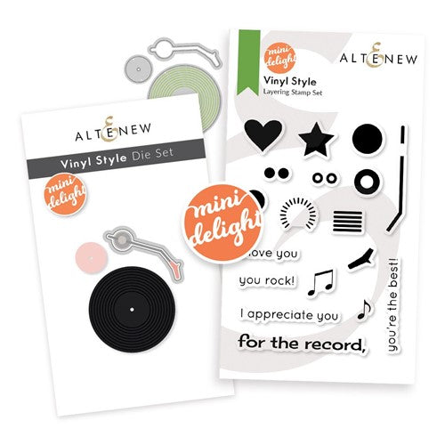 Altenew Mini Delight Vinyl Style Clear Stamp and Die Set ALT7592BN