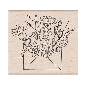 Hero Arts Rubber Stamp Floral Envelope K6489