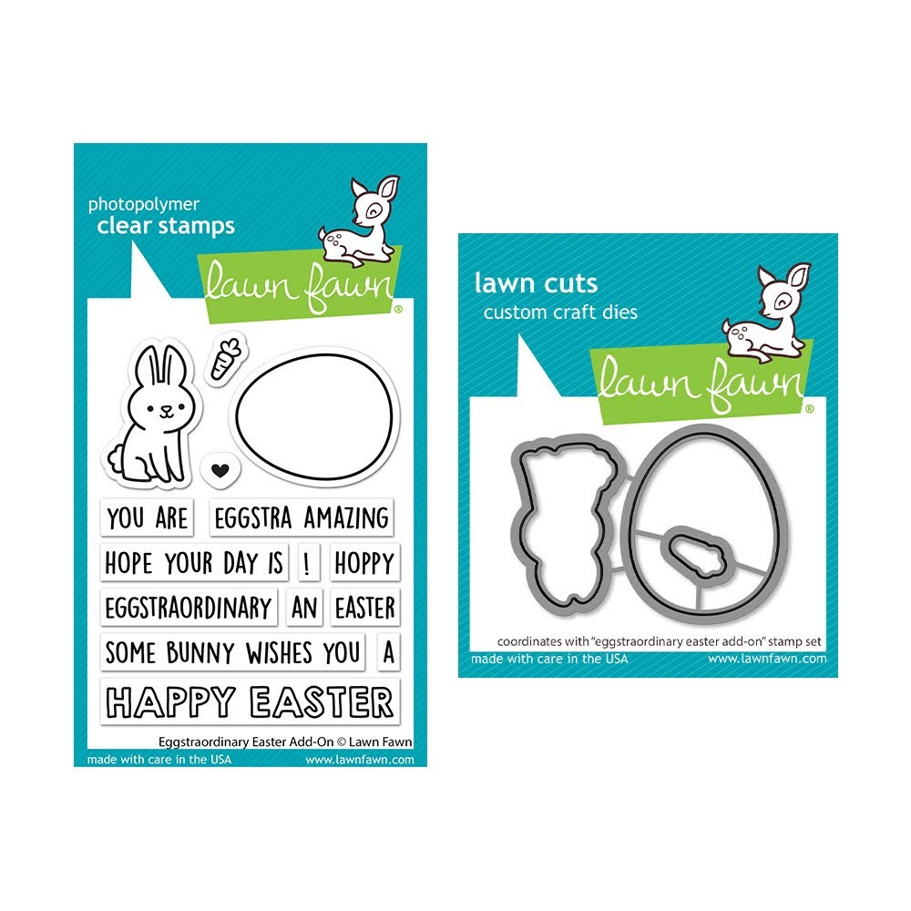 Lawn Fawn Set Eggstraordinary Easter Add-On Clear Stamps and dies lfeeao