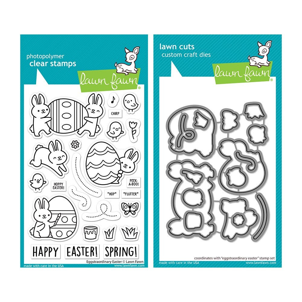 Lawn Fawn Set Eggstraordinary Easter Clear Stamps and Dies lfee