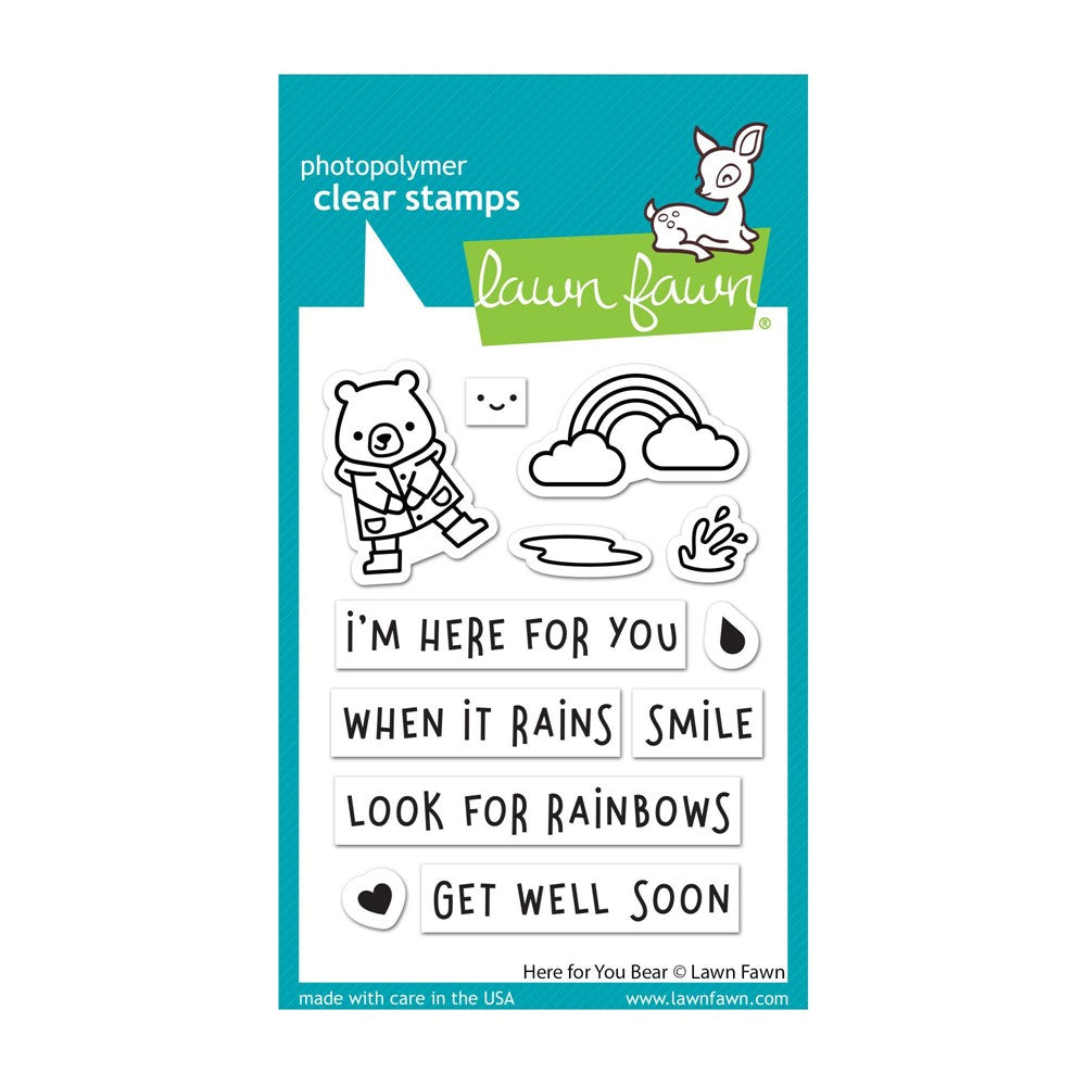 Lawn Fawn Here For You Bear Clear Stamps lf2845