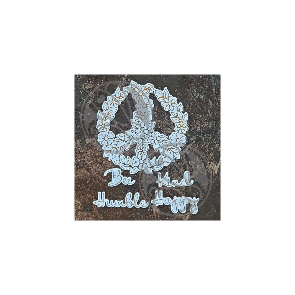 The Rabbit Hole Designs Peaceful Bee Hot Foil Plates trh-191hfp*