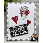 Riley and Company Funny Bones You're Stuck With Me Cling Rubber Stamp RWD-1124 hearts