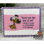 Riley and Company Funny Bones You're Not The Boss of Me Cling Rubber Stamp RWD-1112 dog