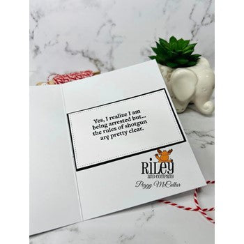 Riley and Company Funny Bones Shotgun Cling Rubber Stamp RWD-1123 card