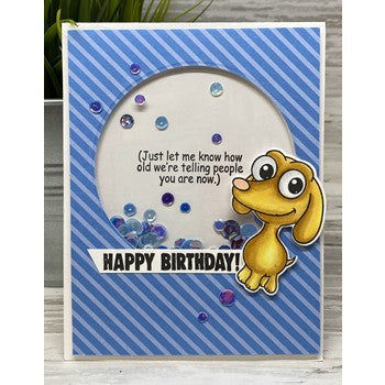 Riley and Company Funny Bones Let Me Know Cling Rubber Stamp RWD-1122 dog