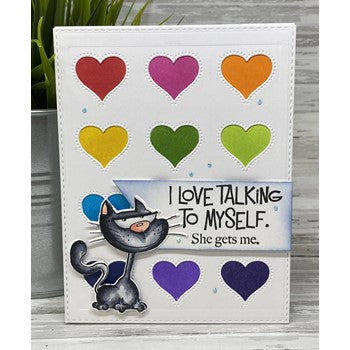 Riley and Company Funny Bones I Love Talking To Myself Cling Rubber Stamp RWD-1113 cat
