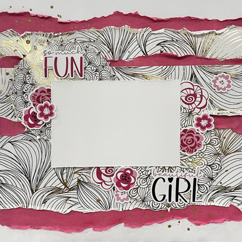Paper Rose Floral Backgrounds Gold Foil 12x12 Paper 29197 blooms