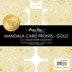 Paper Rose Mandala Card Fronts Gold Foil 6x6 Paper 29242