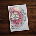 Paper Rose Mandala Card Fronts Gold Foil 6x6 Paper 29242 hearts