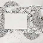 Paper Rose Mandala Card Fronts Silver Foil 12x12 Paper 29293 frame