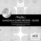 Paper Rose Mandala Card Fronts Silver Foil 6x6 Paper 29314