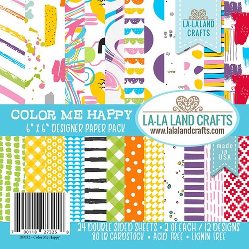 La-La Land Crafts Color Me Happy 6x6 inch Paper Pack DP032